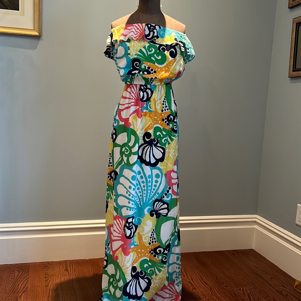 Lilly Pulitzer strapless maxi dress